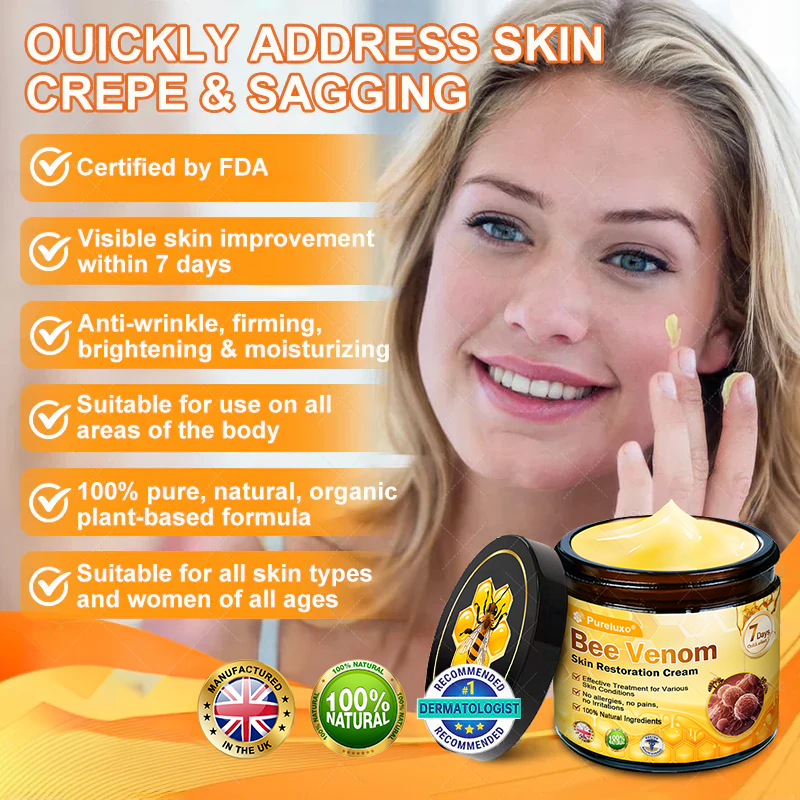 Made and Shipped from UK ✨ Pureluxo® Bee Venom Skin Restoration Cream ⏰ LAST DAY 80% OFF🛒