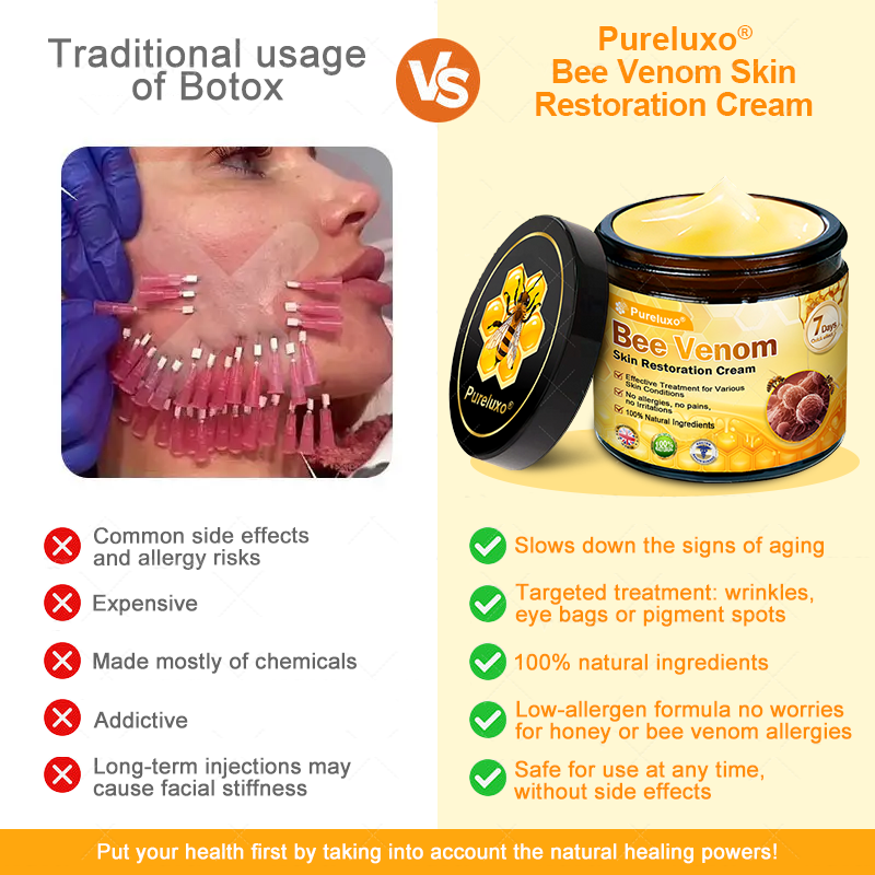 Made and Shipped from UK ✨ Pureluxo® Bee Venom Skin Restoration Cream ⏰ LAST DAY 80% OFF🛒