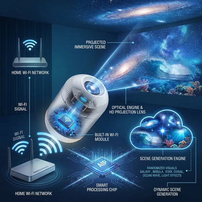 🌌BVJ® 💡5D Mini Star Projector — Dynamic Galaxy Lighting for Bedrooms, Cars & Relaxing Nights